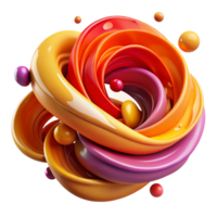 breathtaking unforgettable A dynamic composition of swirling brushstrokes and splatters, in a vibrant palette of warm colors, with a gestural, abstract expressionist style png