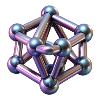 impressive bohemian A series of interconnected, geometric shapes, forming a complex, three dimensional structure, rendered in a metallic finish flawless png