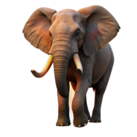 beautiful rare An African elephant silhouetted against a fiery sunset, dust motes dancing in the golden light, photographed in a realistic style png