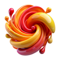 immaculate standout A dynamic composition of swirling brushstrokes and splatters, in a vibrant palette of warm colors, with a gestural, abstract expressionist style png