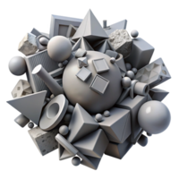 nostalgic vibrant A chaotic composition of fragmented, geometric shapes, in a monochromatic palette of grays, with a gritty, industrial aesthetic ultra HD png