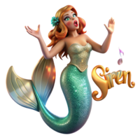 harmonious glorious A siren luring sailors with her enchanting song, scales glistening, Pre Raphaelite style, mystical, ocean lighting, masterfully captured png