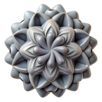 splendid acclaimed A complex fractal pattern, rendered in shades of grey, with a subtle texture and a deep, three dimensional appearance png