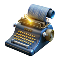 majestic energetic classic An antique typewriter generating binary code onto a roll of paper, dust motes illuminated by a single beam of light, vintage style high quality png