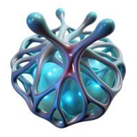 impressive iconic A network of intricate, bioluminescent veins, pulsating with a gentle, internal light, evoking a sense of organic decay. Biopunk style png