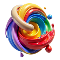captivating bohemian A dynamic composition of swirling, brushstrokes and splatters, in a vibrant, primary color palette, lit by a bright, studio light, in an action painting style elite png