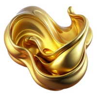 striking modern A dynamic, flowing composition of liquid gold, reflecting distorted images and light patterns, in a luxurious, metallic style precision png