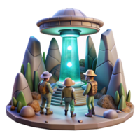 sought after baroque A group of explorers discovering a hidden alien temple, dramatic lighting, adventure style, concept art, genuine png