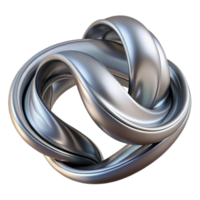mesmerizing surreal A flowing, ribbon like form made of liquid metal, with a chrome finish, twisting and turning in a dynamic pose. Studio lighting perfect clarity png