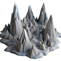 memorable retro A fractal landscape of jagged peaks and valleys, rendered in shades of grey, with a dramatic chiaroscuro lighting setup precision png