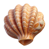 sought after mid century A close up of a seashell, intricate patterns, soft lighting precision png