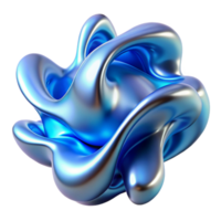 captivating unforgettable Fluid, amorphous shapes resembling liquid metal, morphing and flowing together, lit by a cool, blue light. Abstract expressionism style png