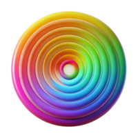 vibrant inspired A series of concentric circles, radiating outwards, in a vibrant, rainbow gradient, lit by a pulsating, rhythmic light, in an Op Art style png