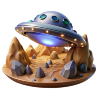 extraordinary renaissance A spaceship landing on a desolate alien planet, dramatic lighting, sci fi art crisp png
