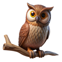 splendid celebrated A wise old owl perched on a gnarled branch, illuminated by a single spotlight, rendered in a detailed, realistic pencil sketch style png