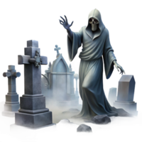 pristine ethereal creative A mysterious Banshee wailing in a foggy graveyard, moonlight filtering through the mist, Gothic horror style artisan png