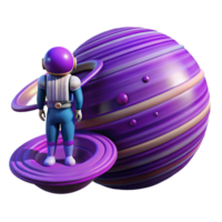 iconic geometric A lone astronaut, stranded on a desolate, purple hued planet, gazing at a colossal, ringed gas giant in the sky, cinematic lighting, hyperrealistic style expertly shot png