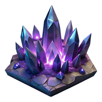 magnifique moderne une champ de embrasé, cristalline fragments, avec pointu, angulaire bords et réfracté lumière, dans une sombre, mystérieux réglage bien détail png