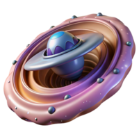 celebrated contemporary A colossal, bio mechanical spaceship emerging from a wormhole, distorting the fabric of space time, depicted in a surreal, Dali esque style expertly shot png