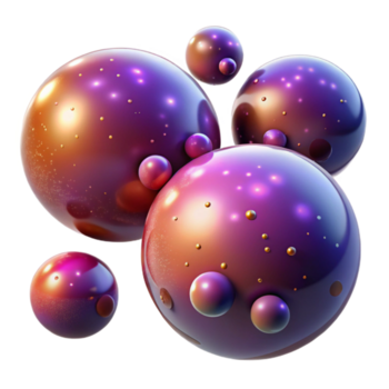 dramatisch exemplarisch ein Feld von glühend Kugeln schwebend im Raum, jeder mit ein einzigartig Farbe und Intensität, Erstellen ein Sinn von Wunder und Geheimnis png