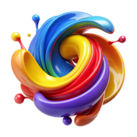 tranquil majestic A dynamic composition of swirling, brushstrokes and splatters, in a vibrant, primary color palette, lit by a bright, studio light, in an action painting style high resolution png