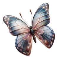 enchanting distinctive Portrait of a delicate butterfly with intricate wing patterns, lit by soft natural light, macro photography style png