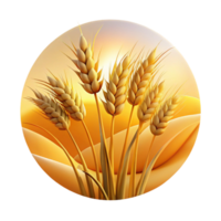 distinctive elegant A field of wheat swaying in the wind, golden hour lighting, peaceful and serene style gallery standard png