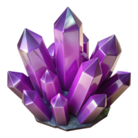 mysterious hypnotic A cluster of amethyst crystals, sparkling and multifaceted, dramatic lighting, geological detail, perfect clarity png