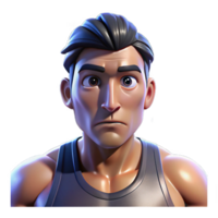 dreamy alluring Portrait of a determined athlete with sweat dripping from their brow, their muscles tense and powerful, lit by the bright stadium lights 8K png