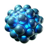 distinctive modern A cluster of luminous, bioluminescent organisms floating in deep ocean darkness, illuminated by their own internal light, bioluminescent style studio quality png
