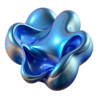 mesmerizing abstract Fluid, amorphous shapes resembling liquid metal, morphing and flowing together, lit by a cool, blue light. Abstract expressionism style genuine png