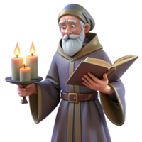 hypnotic whimsical art deco A wise old wizard casting a spell from a dusty spellbook, candlelight, Renaissance style high resolution png