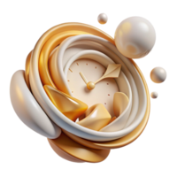 unparalleled art deco An abstract representation of time, using fragmented clocks and swirling sand, dramatically lit flawless png