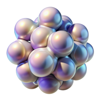 hipnótico caprichoso clásico un racimo de amorfo gotas con un nacarado brillo, morphing y pulsante con un interno ligero fuente. orgánico, resumen expresionista estilo genuino png