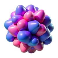 notable gothic A cluster of amorphous shapes in vibrant, contrasting colors, illuminated by a harsh, directional light, in a pop art style studio quality png