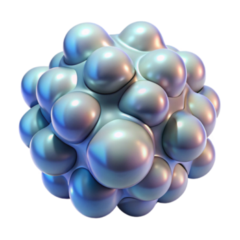 armonioso encantador un racimo de amorfo gotas con un nacarado brillo, morphing y pulsante con un interno ligero fuente. orgánico, resumen expresionista estilo lujo png