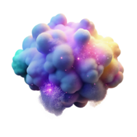 spectacular organic A cloud of colorful dust particles suspended in the air, illuminated by a beam of light, creating a ethereal and dreamy atmosphere impeccable png