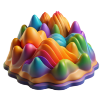 ethereal extraordinary A field of colorful, textured brushstrokes forming an abstract landscape, illuminated by a warm, diffuse light, impressionistic style precision png