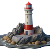 passionate breathtaking A solitary lighthouse on a rocky coastline, stormy seas, dramatic lighting, sense of isolation and resilience, realistic style top tier png