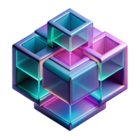 inspired bohemian A dynamic composition of overlapping, translucent planes, in shades of deep teal and magenta, lit by a cool, neon light, in a Bauhaus style top tier png