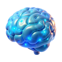 unparalleled coastal A holographic projection of a human brain, rotating slowly, intricate neural networks glowing, illuminated by cool blue light in a minimalist style gallery standard png