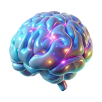 whimsical wonderful A holographic projection of a human brain rotating slowly, intricate neural pathways pulsing with light, in a scientific, anatomical style impeccable png