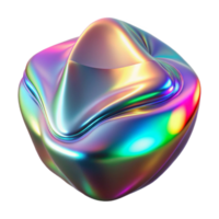 hypnotic iconic A shimmering, holographic surface, reflecting distorted, abstract shapes, with a vibrant, multi colored light source png