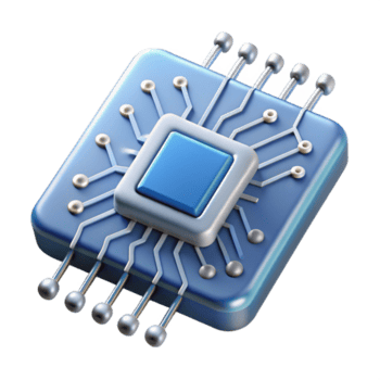 spicca arte deco un' vicino su di un' microchip, intricato percorsi acidato su suo superficie, illuminato di un' lettura elettrone microscopio, nel un' tecnico illustrazione stile elite png