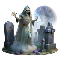 unparalleled contemporary A mysterious Banshee wailing in a foggy graveyard, moonlight filtering through the mist, Gothic horror style exclusive png
