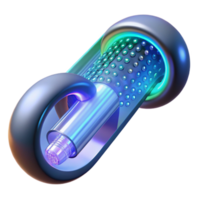 impressionante brincalhão impressionista uma digital representação do binário código fluindo através uma transparente tubo, brilhante néon iluminação, cyberpunk estético magistralmente capturado png