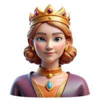 enchanting ethereal coastal Portrait of a regal queen with a crown of jewels and a commanding presence. Royal portrait lighting. Classical art style gallery standard png