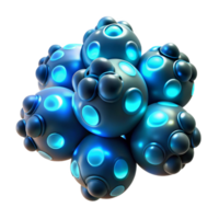 dramatic magnificent A cluster of luminous, bioluminescent organisms floating in deep ocean darkness, illuminated by their own internal light, bioluminescent style authentic png