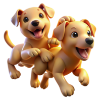 dazzling victorian A playful group of puppies tumbling over each other in a grassy field, illuminated by warm sunlight, in a cheerful, lighthearted style high resolution png