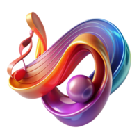 exquisite nostalgic abstract An abstract representation of music, using flowing lines and vibrant colors, dynamically lit top tier png